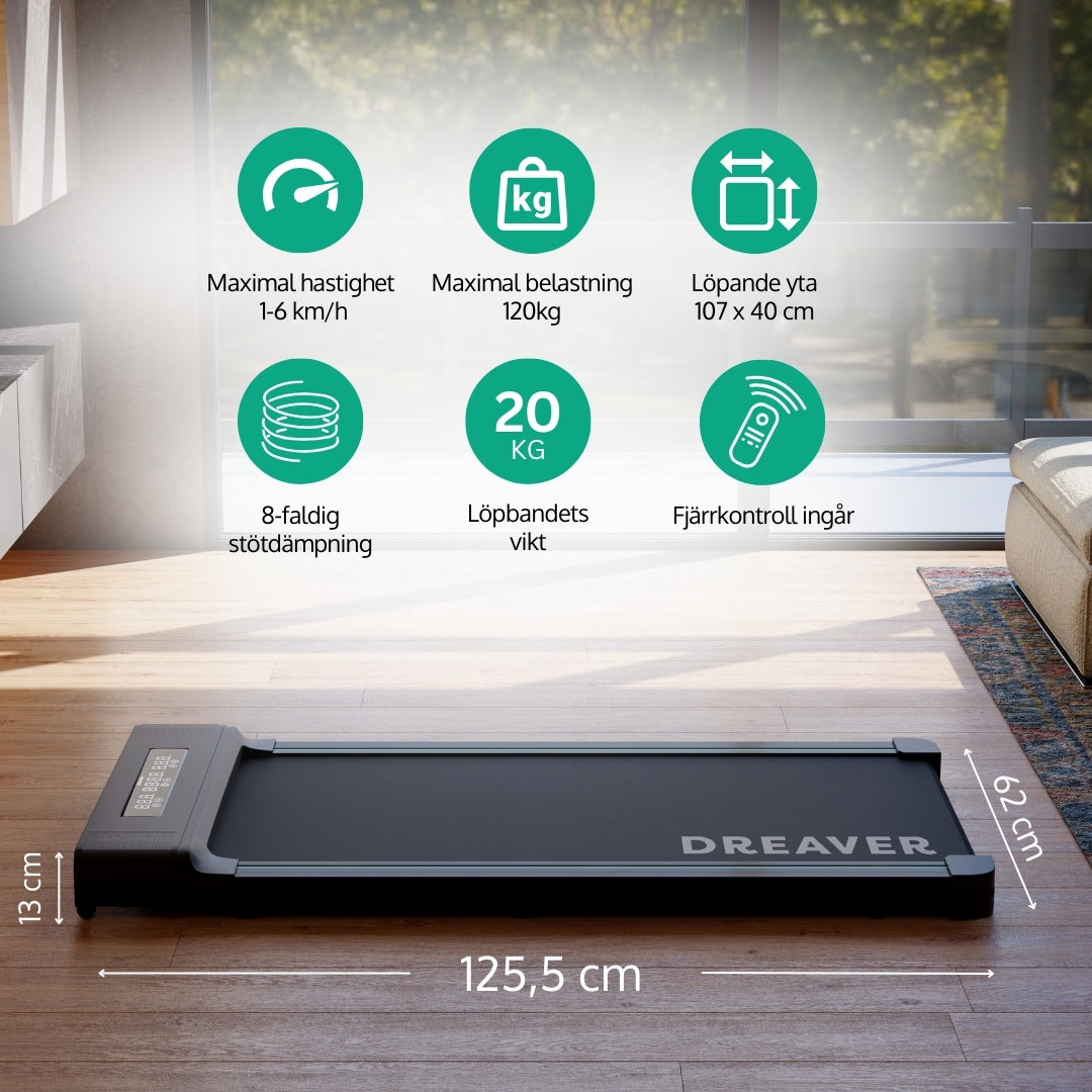 Dreaver S340-P Löpband - 1-6 km/h